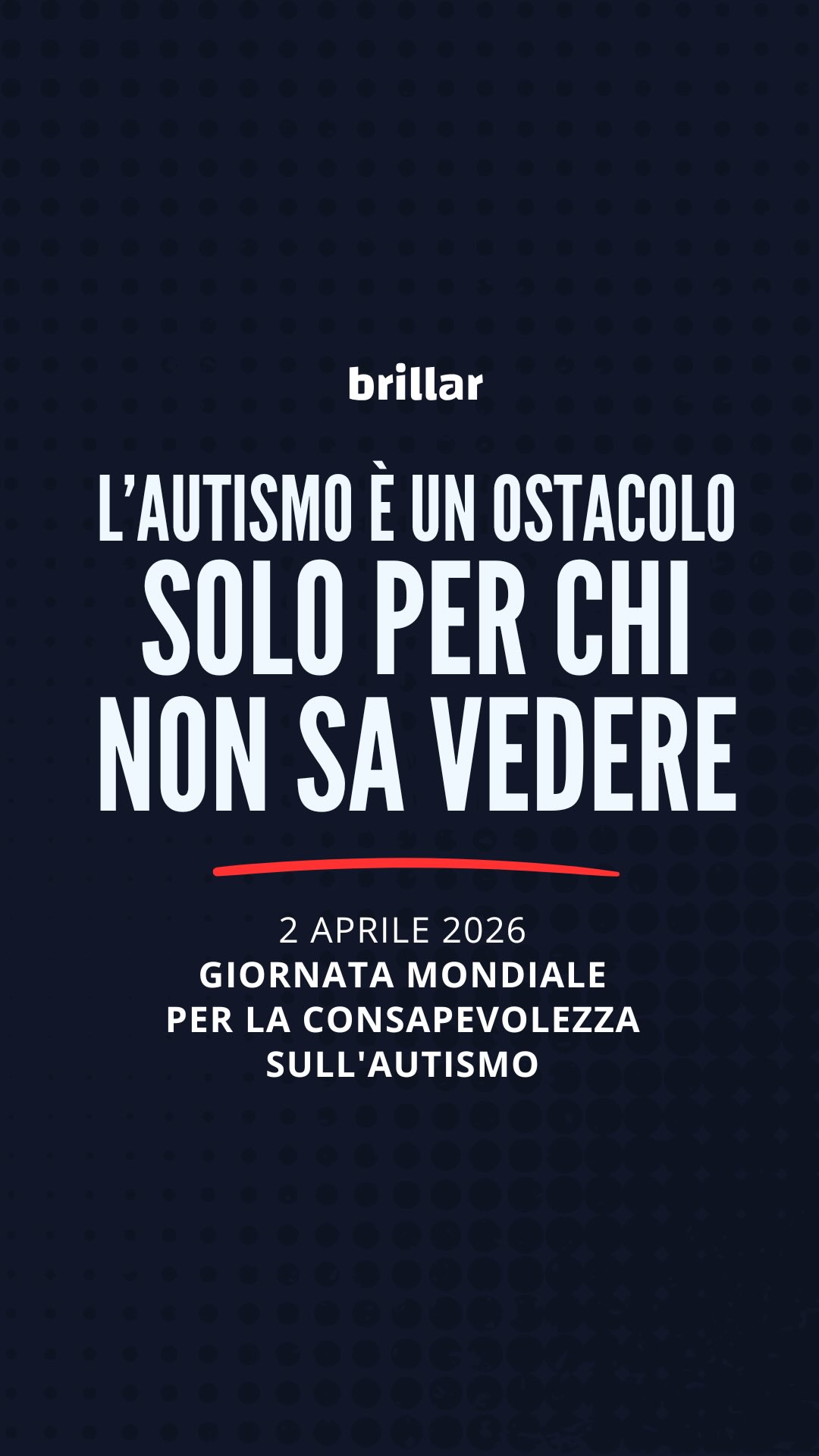 La cosa più bella che abbiamo non è ciò che ci rende uguali…
ma tutto ciò che ci rende diversi.
La diversità è il nostro mondo, il nostro linguaggio, la nostra musica. #2aprile #autism